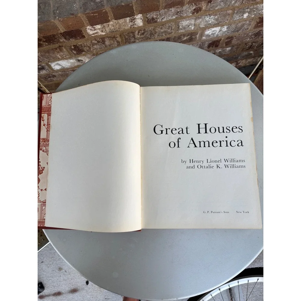 Great Houses of America Henry Lionel Williams Putnam Hardcover Architecture